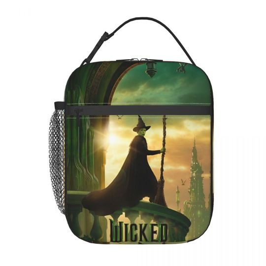Discover Wicked Elphaba & Glinda Tonal Insulated Lunch Bag Magic Movie Food Bag Reusable Cooler Thermal Lunch Boxes For Work