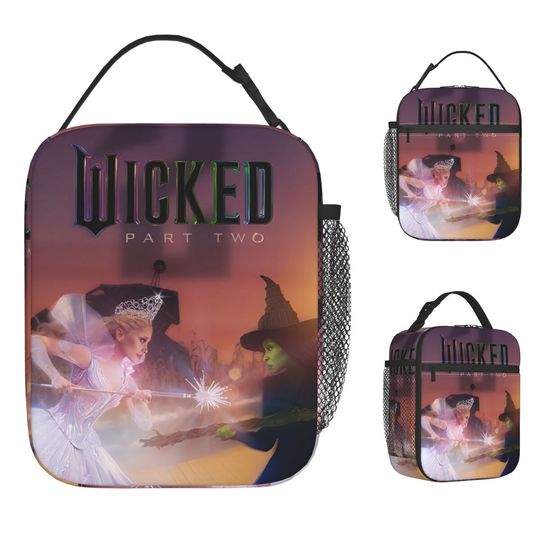 Discover Wicked For Good Insulated Lunch Bag Food Container Bags Portable Cooler Thermal Bento Box For School Office