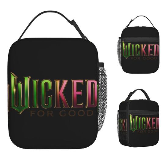Discover Aesthetic Wicked For Good Merch Insulated Lunch Bags For Travel Food Storage Bag Reusable Cooler Thermal Lunch Boxes