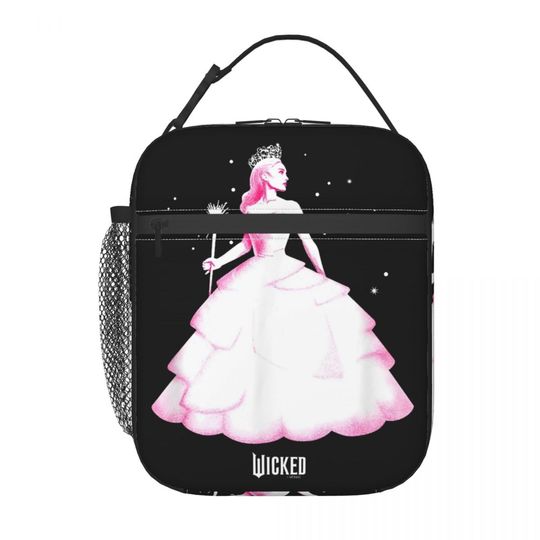 Wicked Glinda Tonal Pose Kids Insulated Lunch Bag Food Container Cooler for Picnic