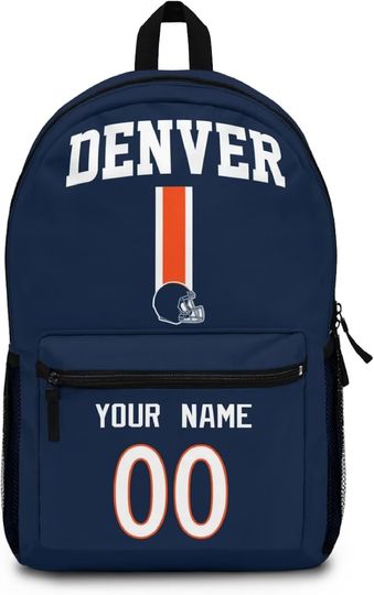 Custom Denver Broncos Backpack for Kids, Back to School Gift