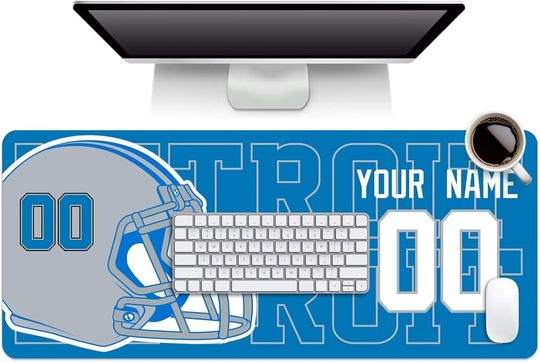 Discover Custom Detroit Lions Mouse Pad, Desk Pad for Men Women Youth Gifts