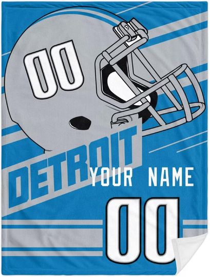 Discover ANTKING Blanket Detroit Personalized Plush Throw Blanket for Men Women Youth Gift