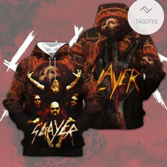 Discover Slayer Rock Band 3D Hoodie For Unisex Gift For Rock Fans All Size