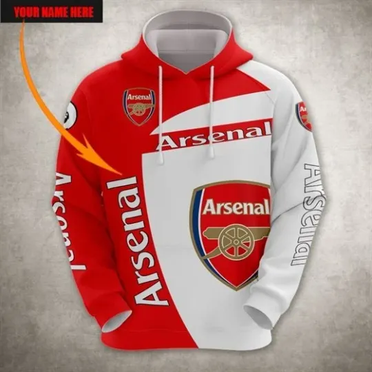 Discover Arsenal The Gunner FC All Over Printed 3D Hoodie Gift For Fan