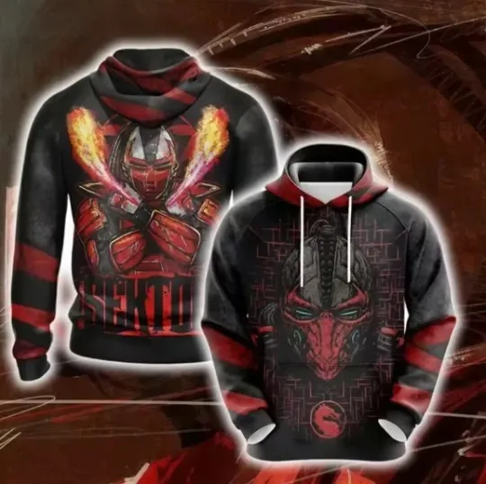 Discover 2025 Men Women 3D Print Hot Game Mortal Kombat All Over Printed Hoodie