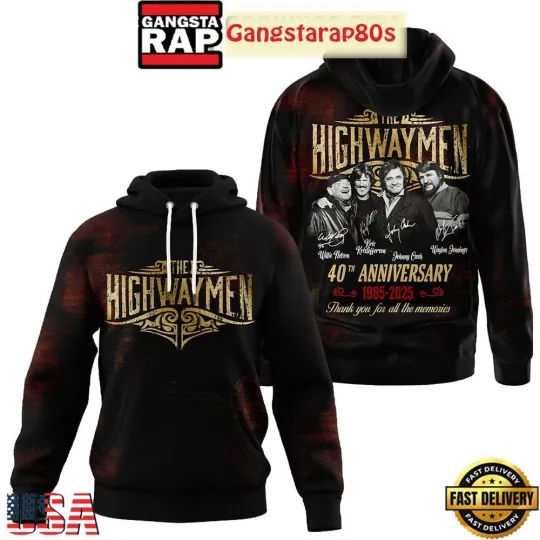 Discover The Highwaymen 40th Anniversary 1985-2025 Memories All Over Print Hoodie