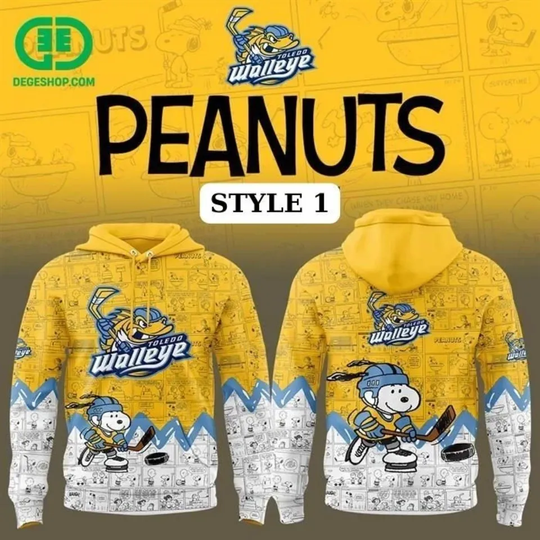 Snoop Toledo Walleye Peanuts Happy Snowy Day All Over Printed 3D Hoodie