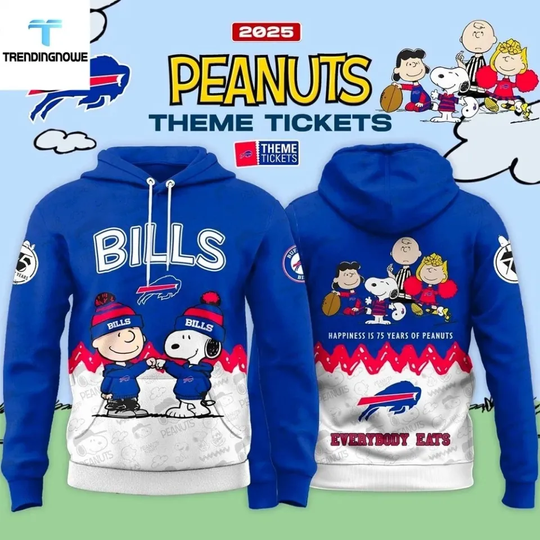 Discover Snoop Buffalo 75th Anniversary of Peanuts Bills All Over Print 3D Hoodie