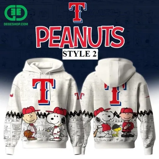 Snoop Texas Rangers Peanuts All Over Printed 3D Hoodie