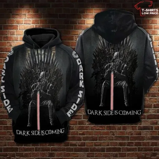 Discover Darth Vader Star Wars Game Of Thrones Dark Side Is Coming 3D Hoodie