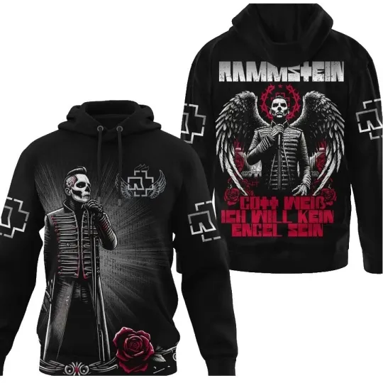 Discover Ramms Cott Weib Ich Will Kein Engel Sein All Over Printed 3D Hoodie