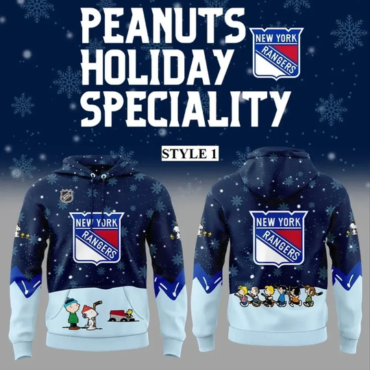 Snoop New York Rangers Peanuts All Over Printed 3D Hoodie