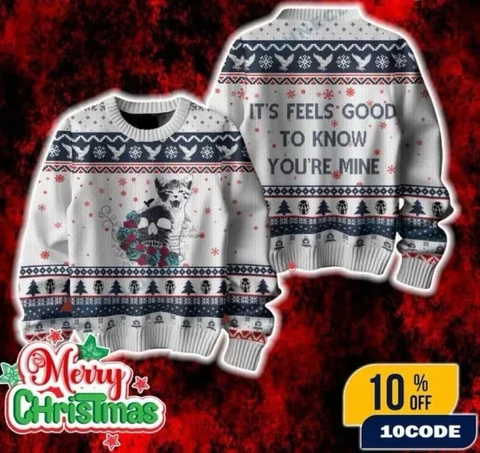 Discover Deftone Cat Ugly Christmas Sweater