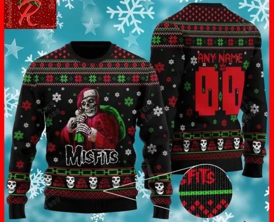 Christmas Misfits Band Santa Ugly Sweater