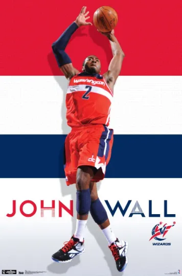 Discover John Wall Washington Wizards NBA Vertical Poster