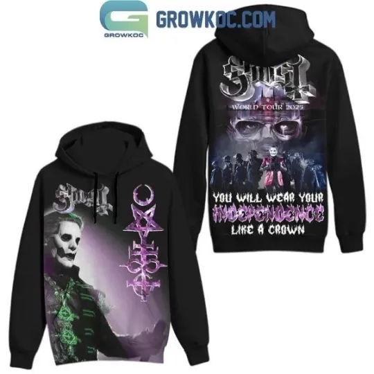 Ghost World Tour 2025 Crown Of Independence 2024 Hoodie