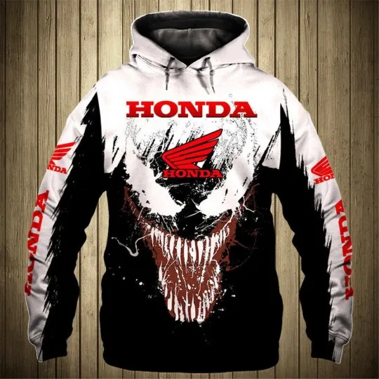 Discover Honda Car Wing x Venom Motorbike All Over Print 3D Hoodie