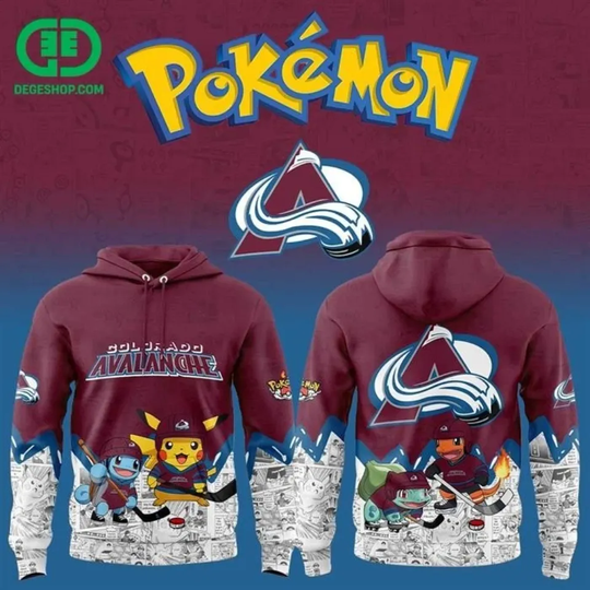 Discover Colorado Avalanche Hockey P0KEM0N All Over Printed 3D Hoodie Gift For Fan