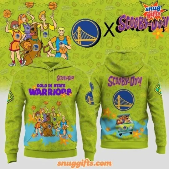 Golden State Warriors Scooby Doo Day 2025 All Over Print Hoodie