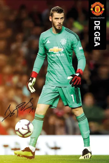 Discover David De Gea Manchester United FC Goalkeeper Vertical Poster