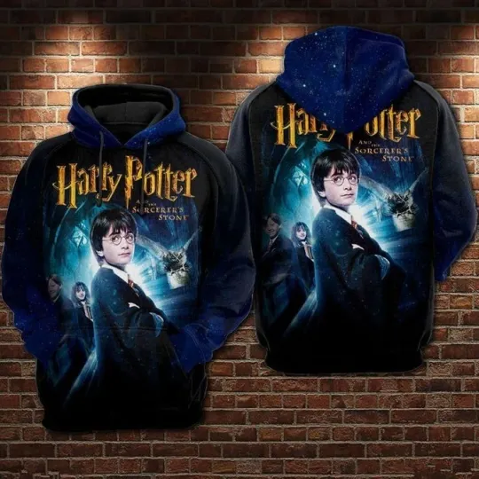 Harry Potter And The Deathly Hallows Part 1 Over Print 3D Hoodie