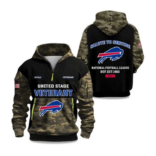 Veteran Buffalo Bills 2025 Quarter Zip Hoodie