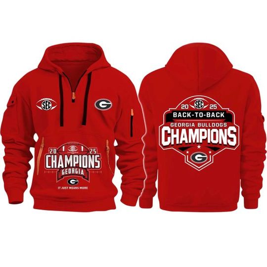 Discover Bulldogs Back To Back SEC Champions 2025 Tactical Hoodie
