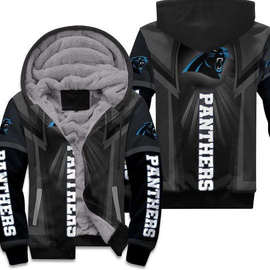 Discover Carolina Panthers Fleece Zip Hoodie, Football Lover Gift, Christmas Gift