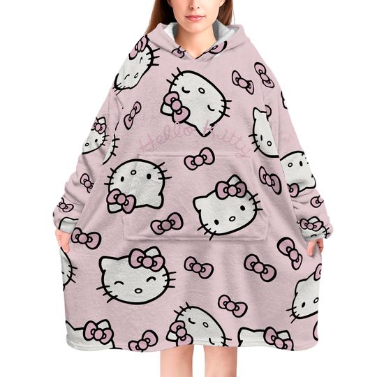 Hello Kitty Pink  Oversized Blanket Hoodie