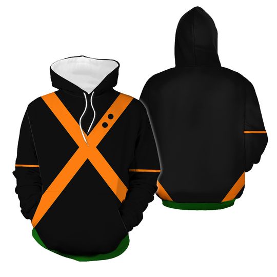 Hero Anime Bakugou Katsuki Cosplay Hoodie Pullover Suit