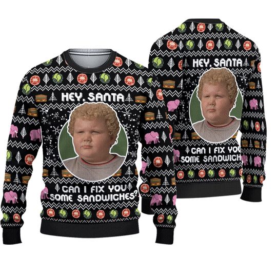 Hey Santa Can I Fix You Some Sandwiches Ugly Christmas Sweater, Bad Santa Christmas Sweater, Christmas Sweater Woman, Sweater For Men