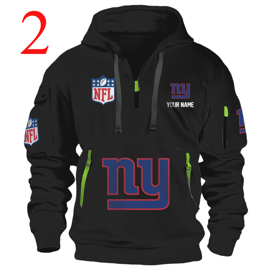NY Giants Premium Quarter Zip Hoodie