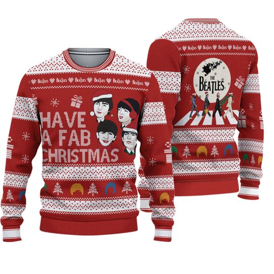 The Beatles Have A Fab 2025 Ugly Christmas Sweater