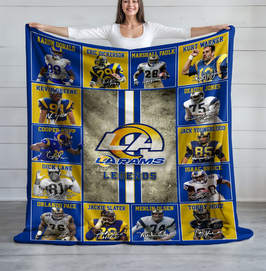 LA Rams Football Fleece Blanket, Game Day, Christmas Gift, Gift For Fan, Father