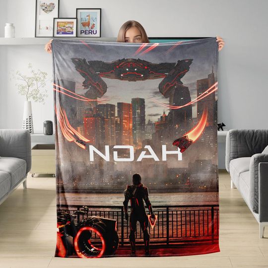 Discover Custom Name Tron Ares Disney Blanket, Tron Ares Magic Kingdom Halloween Blanket, Disney World Tron 3 Blanket, Gift For Tron Ares Fan