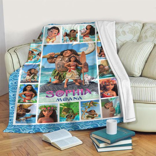 Discover Personalized Princess Movie Blanket, Character Blanket, Princess Movie Blanket Chirstmas Gift, Cartoon Fleece Blanket, Magic World Quilt