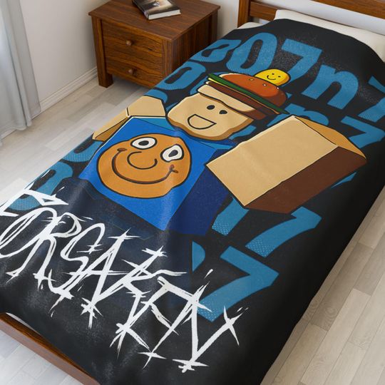 Discover 007n7 inspired forsaken skin dad c00lkidd, roblox game, gift for gamers Velveteen Plush Blanket, 007n7 Pattern, room decor for winter