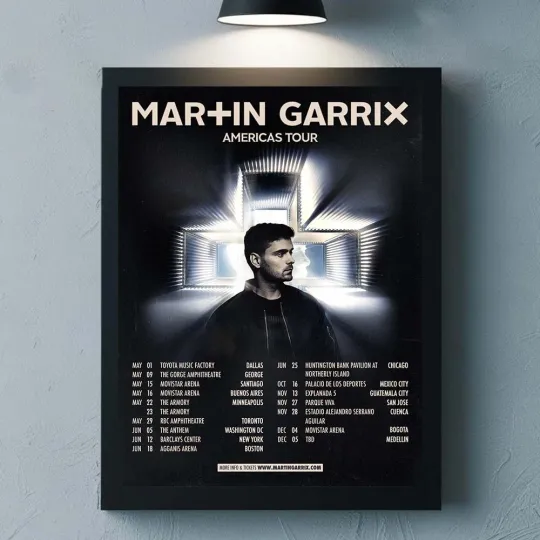 Discover Martin Garrix Americas Tour 2026 City Dates Home Decor Poster