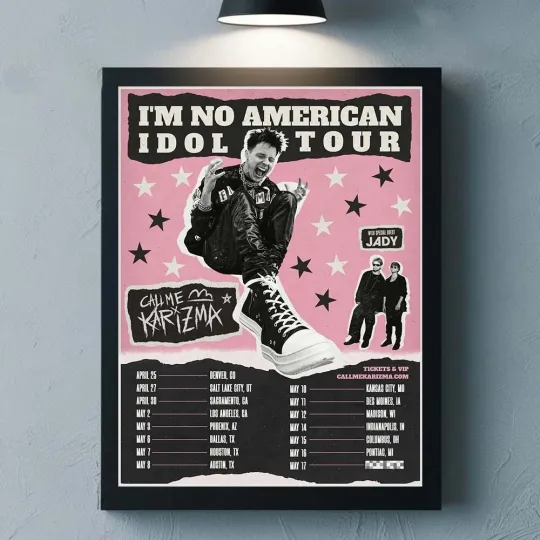Discover Call Me Karizma I'm No American Idol Tour 2026 North America City Dates Poster