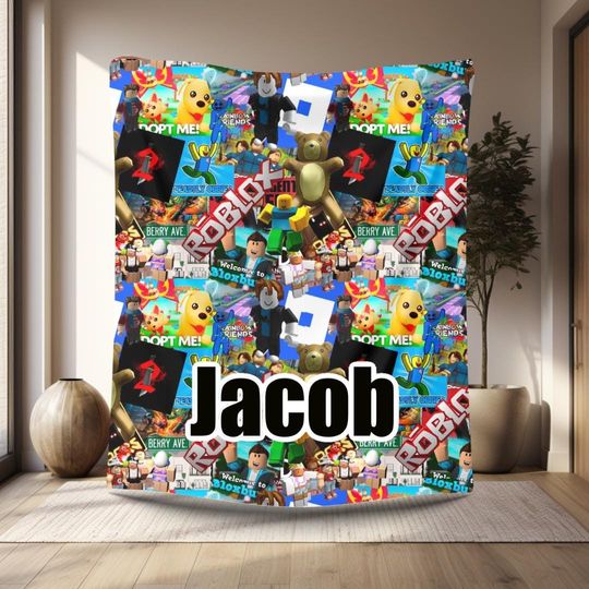 Discover Roblox Sherpa Blanket: Personalized Gaming Gift