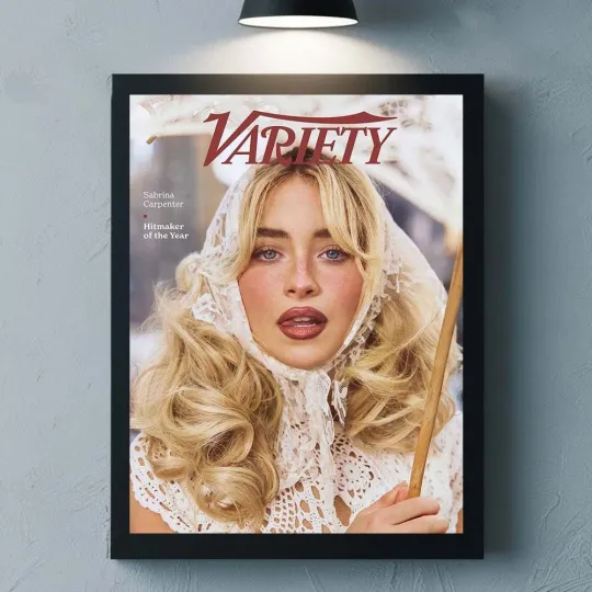 Discover Sabrina Carpenter Variety Magazine 2025 Hitmaker Of The Year Home Decor Poster