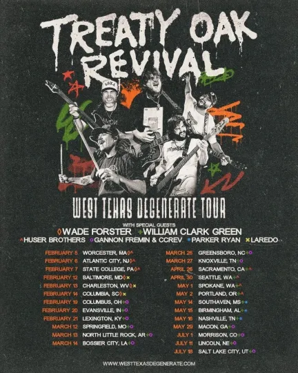 Discover Treaty Oak 2026 North America Tour Poster