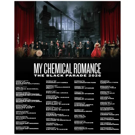 My Chemical Romance The Black Parade Tour 2026 Poster