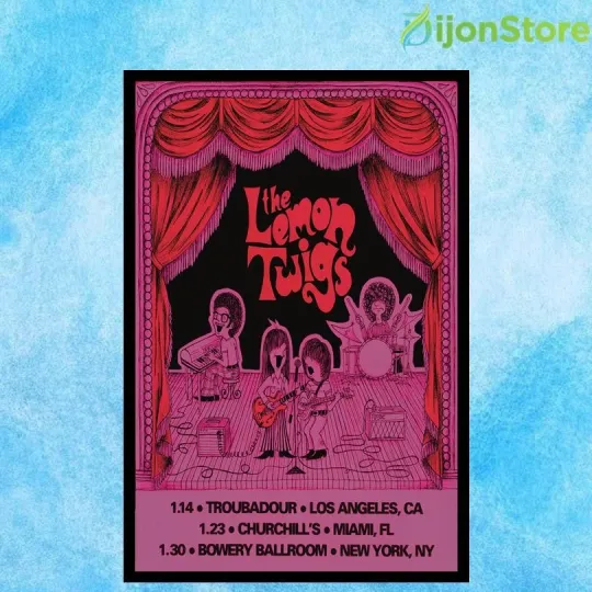 Discover The Lemon Twigs January US Tour 2026 Poster Home Decor, Wall Art, Fan Gift