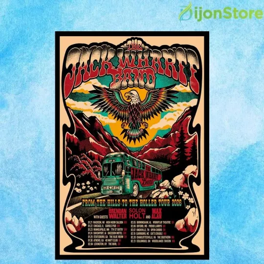 Discover The Jack Wharff Band 2026 Fall Tour Poster Home Decor, Wall Art, Fan Gift