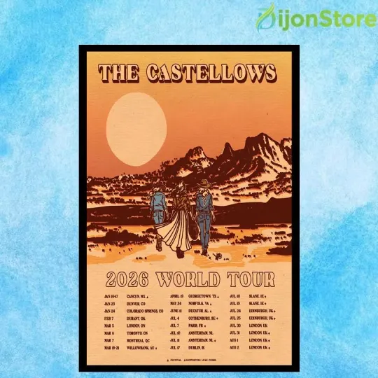 Discover The Castellows 2026 Tour Poster Home Decor, Wall Art, Fan Gift