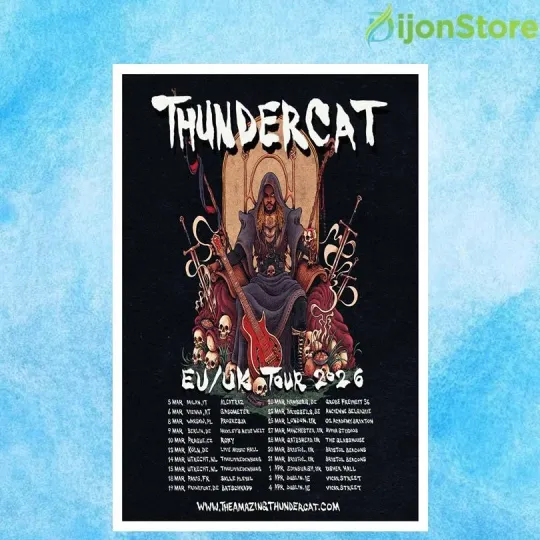 Discover Thundercat UK EU Tour 2026 Poster Home Decor, Wall Art, Fan Gift