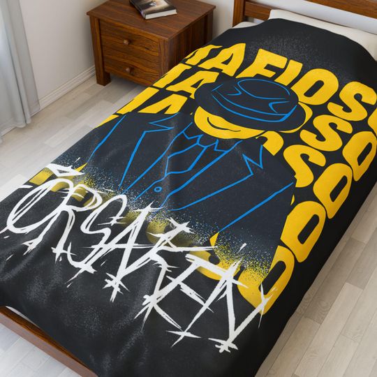 Discover Mafioso inspired skin coolkidd forsaken, roblox game, Forsaken world, gift for gamers Velveteen Plush Blanket, Decor room for winter.