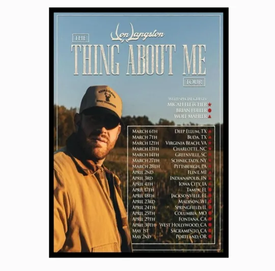 Discover Jon Langston Thing About Me Tour Event 2026 Poster